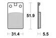 SBS Bromsklossats Ceramic 132HF - MC Bromsbelägg - 23-132HF - 1
