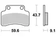 SBS Bromsklossats Ceramic 141HF - MC Bromsbelägg - 23-141HF - 1