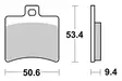 SBS Bromsklossats Ceramic 152HF - MC Bromsbelägg - 23-152HF - 1
