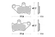 SBS Bromsklossats Ceramic 165HF - MC Bromsbelägg - 23-165HF - 1