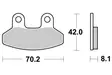 SBS Bromsklossats Ceramic 178HF - MC Bromsbelägg - 23-178HF - 1