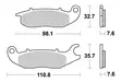 SBS Bromsklossats Ceramic 180HF - MC Bromsbelägg - 23-180HF - 1