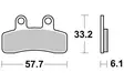 SBS Bromsklossats Ceramic 211HF - MC Bromsbelägg - 23-211HF - 1