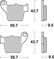 SBS Bromsklossats Ceramic 220HF - MC Bromsbelägg - 23-220HF - 2