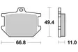 SBS Bromsklossats Ceramic 507HF - MC Bromsbelägg - 23-507HF - 1