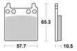SBS Bromsklossats Ceramic 509HF - MC Bromsbelägg - 23-509HF - 1