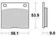 SBS Bromsklossats Ceramic 512HF - MC Bromsbelägg - 23-512HF - 1