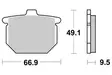 SBS Bromsklossats Ceramic 517HF - MC Bromsbelägg - 23-517HF - 1