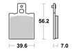 SBS Bromsklossats Ceramic 519HF - MC Bromsbelägg - 23-519HF - 1