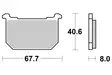SBS Bromsklossats Ceramic 539HF - MC Bromsbelägg - 23-539HF - 1
