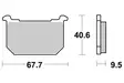 SBS Bromsklossats Ceramic 540HF - MC Bromsbelägg - 23-540HF - 1