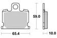 SBS Bromsklossats Ceramic 547HF - MC Bromsbelägg - 23-547HF - 1