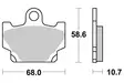 SBS Bromsklossats Ceramic 550HF - MC Bromsbelägg - 23-550HF - 1