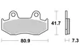 SBS Bromsklossats Ceramic 558HF - MC Bromsbelägg - 23-558HF - 1