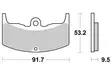 SBS Bromsklossats Ceramic 571HF - MC Bromsbelägg - 23-571HF - 1