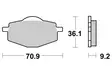 SBS Bromsklossats Ceramic 575HF - MC Bromsbelägg - 23-575HF - 1