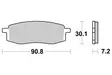 SBS Bromsklossats Ceramic 580HF - MC Bromsbelägg - 23-580HF - 1