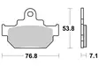 SBS Bromsklossats Ceramic 581HF - MC Bromsbelägg - 23-581HF - 1