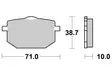 SBS Bromsklossats Ceramic 596HF - MC Bromsbelägg - 23-596HF - 1