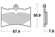SBS Bromsklossats Ceramic 601HF - MC Bromsbelägg - 23-601HF - 1