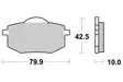 SBS Bromsklossats Ceramic 616HF - MC Bromsbelägg - 23-616HF - 1