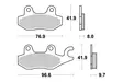 SBS Bromsklossats Ceramic 633HF - MC Bromsbelägg - 23-633HF - 1