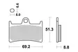 SBS Bromsklossats Ceramic 634HF - MC Bromsbelägg - 23-634HF - 1