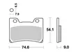 SBS Bromsklossats Ceramic 665HF - MC Bromsbelägg - 23-665HF - 1