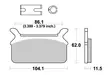SBS Bromsklossats Ceramic 668HF - MC Bromsbelägg - 23-668HF - 1