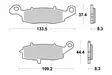 SBS Bromsklossats Ceramic 704HF - MC Bromsbelägg - 23-704HF - 1