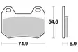 SBS Bromsklossats Ceramic 746HF - MC Bromsbelägg - 23-746HF - 1