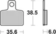 SBS Bromsklossats Ceramic 803HF - MC Bromsbelägg - 23-803HF - 1