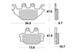 SBS Bromsklossats Ceramic 810HF - MC Bromsbelägg - 23-810HF - 1