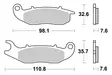 SBS Bromsklossats Ceramic 859HF - MC Bromsbelägg - 23-859HF - 1