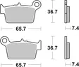 SBS Bromsklossats Ceramic 861HF - MC Bromsbelägg - 23-861HF - 1