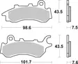 SBS Bromsklossats Ceramic 958HF - MC Bromsbelägg - 23-958HF - 2