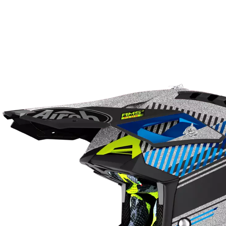 Airoh Aviator 3 Skärm Wave silver krom - Hjälm reservdelar - 57-9-AV3W16F - 1