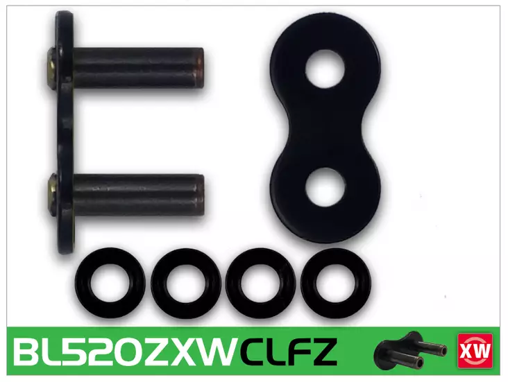 RK BL520 ZXW nitlås Black Scale - MC Kedjor - 282-520335-CLF - 1