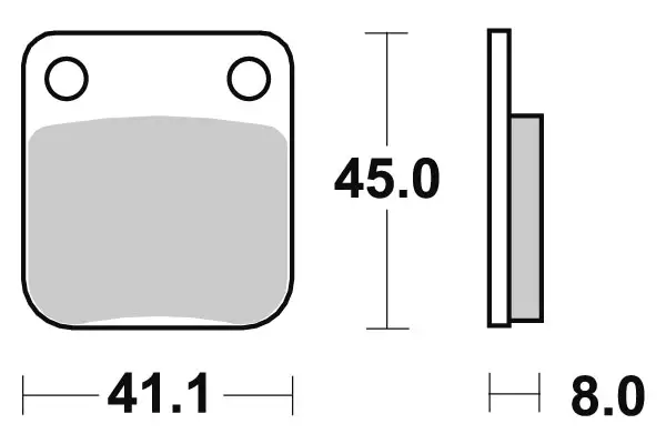 SBS Bromsklossats Ceramic 100HF - MC Bromsbelägg - 23-100HF - 1