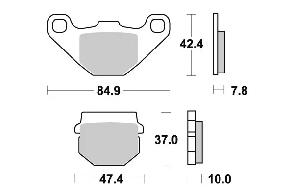 SBS Bromsklossats Ceramic 101HF - MC Bromsbelägg - 23-101HF - 1