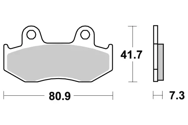 SBS Bromsklossats Ceramic 104HF - MC Bromsbelägg - 23-104HF - 1