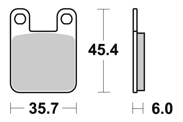 SBS Bromsklossats Ceramic 105HF - MC Bromsbelägg - 23-105HF - 1