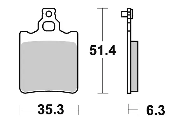 SBS Bromsklossats Ceramic 106HF - MC Bromsbelägg - 23-106HF - 1