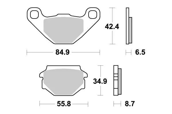 SBS Bromsklossats Ceramic 113HF - MC Bromsbelägg - 23-113HF - 1