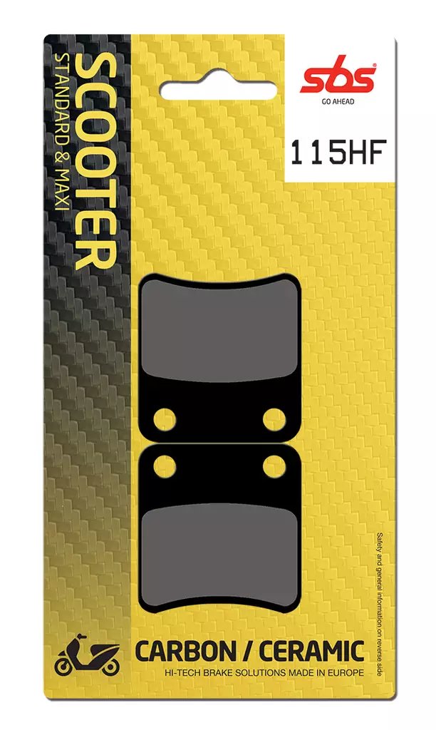 SBS Bromsklossats Ceramic 115HF - MC Bromsbelägg - 23-115HF - 1