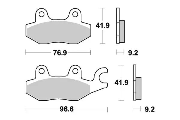 SBS Bromsklossats Ceramic 119HF - MC Bromsbelägg - 23-119HF - 1