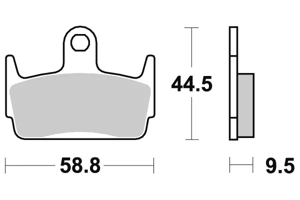 SBS Bromsklossats Ceramic 129HF - MC Bromsbelägg - 23-129HF - 1