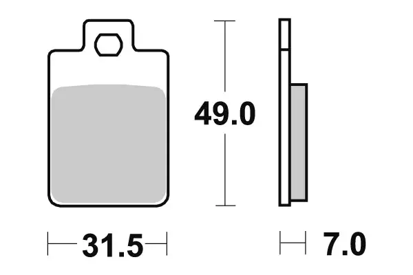 SBS Bromsklossats Ceramic 130HF - MC Bromsbelägg - 23-130HF - 1