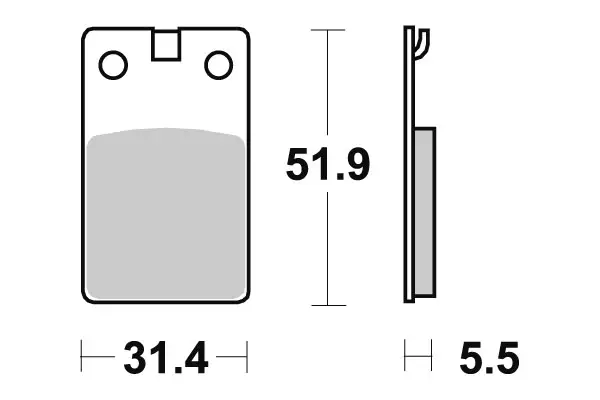 SBS Bromsklossats Ceramic 132HF - MC Bromsbelägg - 23-132HF - 1