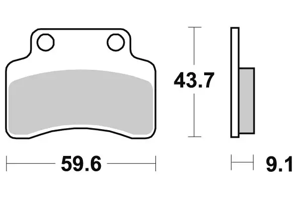 SBS Bromsklossats Ceramic 141HF - MC Bromsbelägg - 23-141HF - 1